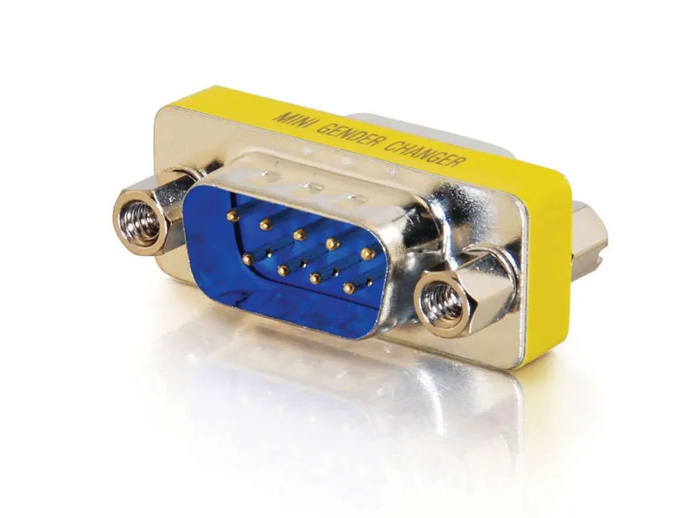 C2G DB9 M/M Mini Gender Changer DB9M Silver