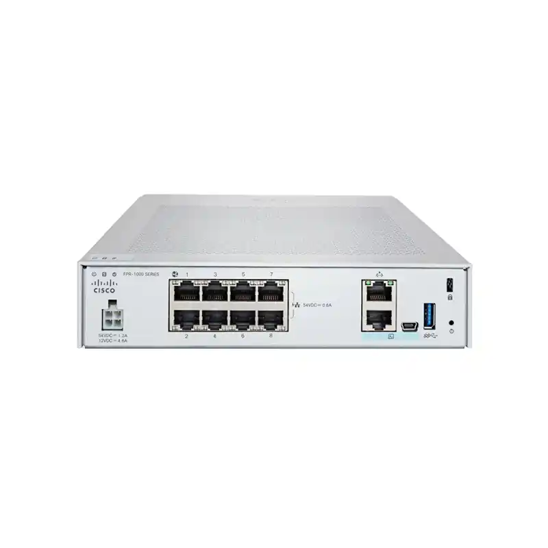 Cisco FPR1010-ASA-K9 Firepower 1000 Series Firepower 1010 Security Appliance 8 Port 10/100/1000Base-T Gigabit Ethernet 6 x RJ-45 Desktop,Rack-