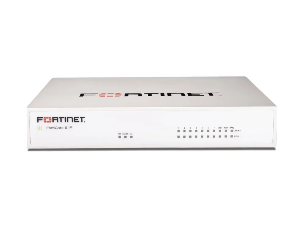 Fortinet FG-61F FortiGate 61F Series 10Ports 10/100/1000BaseT Gigabit Ethernet 6 Gbit/s Firewall Throughput Network Security/Firewall Appliance