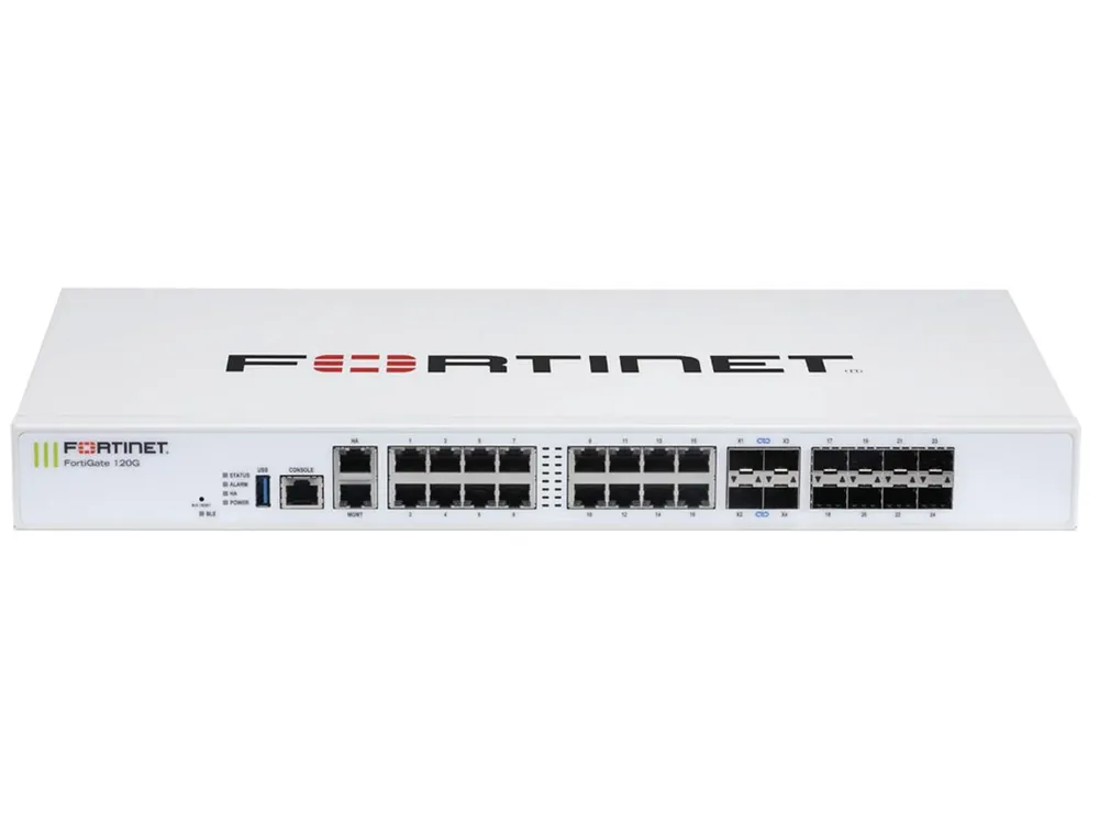 Fortinet FG-120G-BDL-809-12 FortiGate 120G Series 16 Port 10/100/1000Base-T, 1000Base-X, 10GBase-X 10 Gigabit Ethernet 39 Gbit/s Firewall Throughput
