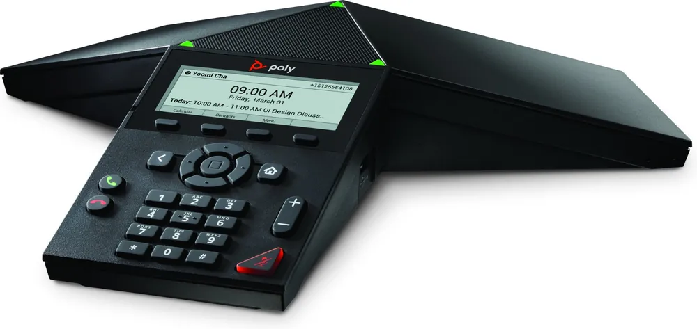 POLY Trio 8300 IP Conference Phone and PoE-enabled No Radio