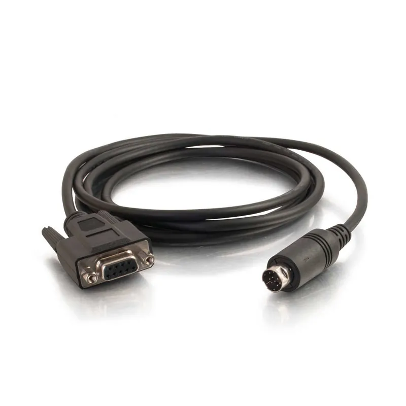 C2G 6FT DB9F-8PMD MITSUBISHI RS232 PROJ CBL serial cable Black 72" (1.83 m) DB9 8-pin Mini Din