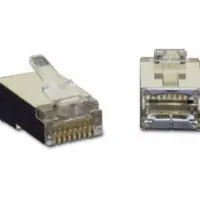 C2G RJ45 Shielded Cat5 Modular Plug for Round Solid Cable 25pk RJ-45 Transparent